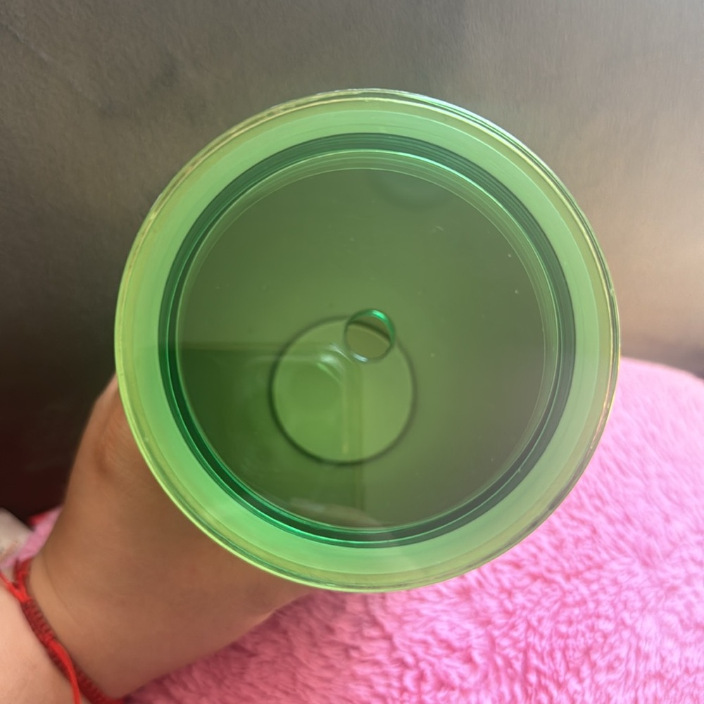 Starbucks '23 Holiday Green Shine Shifting Stainless Steel 24oz Hot/Cold Tumbler - Picture 2 of 5